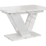 Extendable Dining Table with White Marble