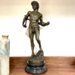 Large 66cm Bronze David Statue Michelangelo Inspired Renaissance Sculpture