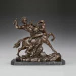 Large Handcrafted Bronze Hercules Fighting the Centaur Nessus Statue – Giambologna Inspired Greek Mythology Sculpture