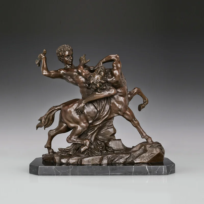 kf-Hc46994321c7947e7ba97301afd25fa7dq Large Handcrafted Bronze Hercules Fighting the Centaur Nessus Statue – Giambologna Inspired Greek Mythology Sculpture - Image 1