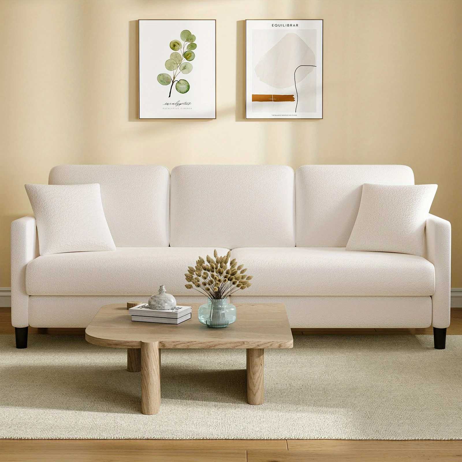 kf-S4c28ee252c44486b92c4637107475fdbf Teddy Fleece Sofa Set 3 Seater Living Room Sofa Set Couch LoveSeat - Image 1