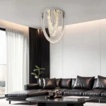 Luxury Crystal LED Ceiling Chandelier | Modern Ceiling Light Fixture for Living Room, Bedroom & Dining Room