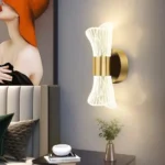Modern Gold Dimmable LED Wall Light, 3 Colour Temperature Wall Sconce for Bedroom, Hallway & Staircase