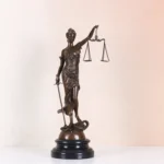 Handcrafted Bronze Lady Justice (Themis) Statue – Classical Greek Goddess Sculpture with Antique Finish for Home & Office Décor