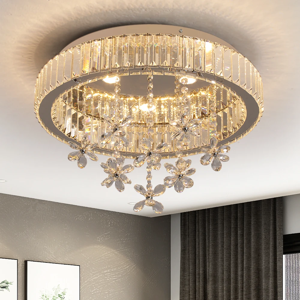 kf-Saf5c991ff8654956b2900e87a6248de6I Crystal LED Ceiling Lamp Modern Chandelier Pendant Light - Image 1