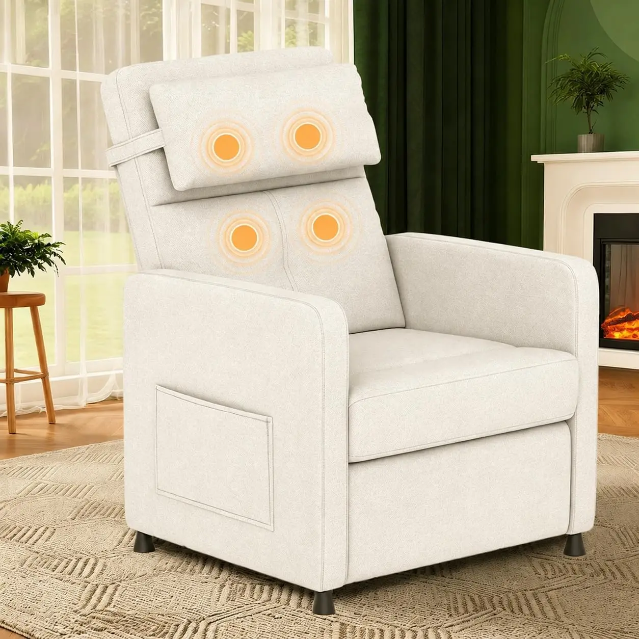 kf-Sc1315f3a4bfc41f08f695b4dd4cc3c1fX Electric Recliner Chair Living Room Chair Adjustable Power Recliner with Massage & Heat - Image 1