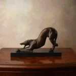 Bronze Greyhound Dog Statue Handmade Hunting Dog Sculpture Home Decor